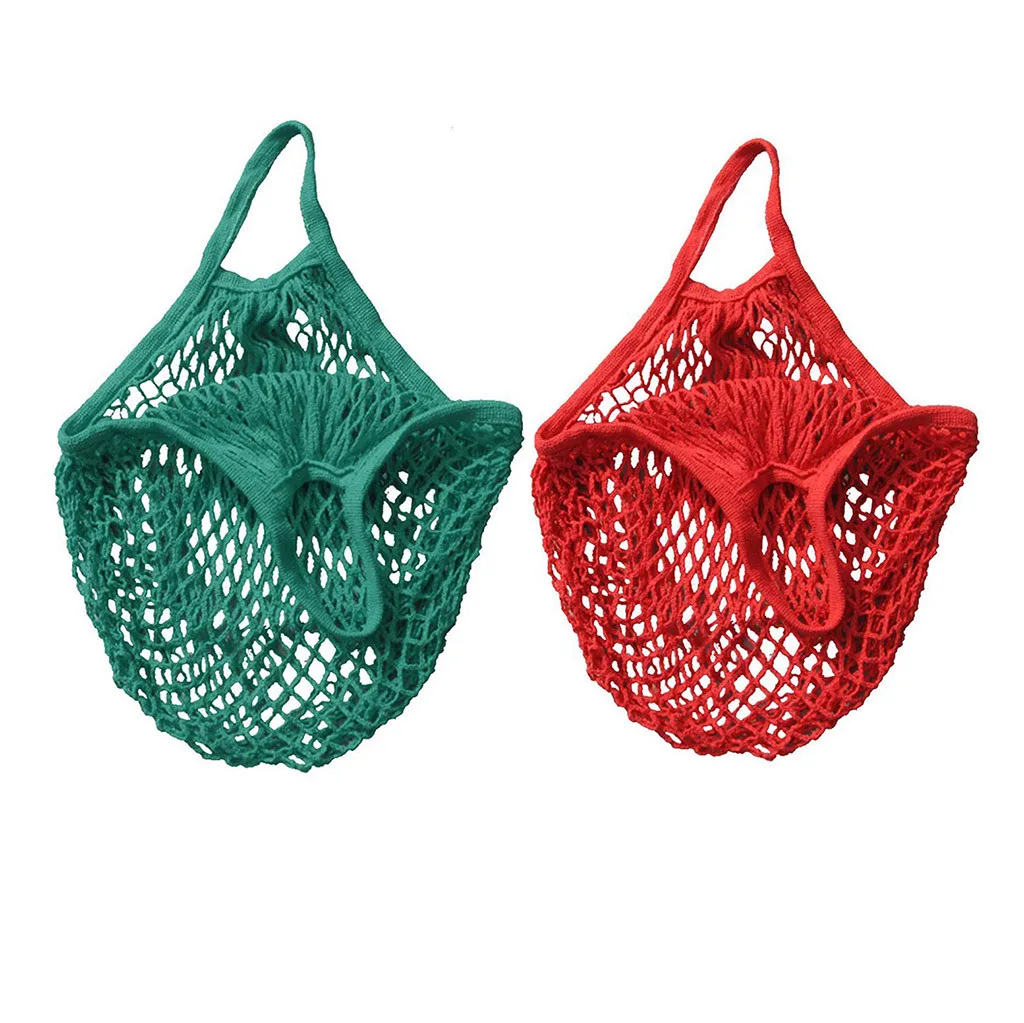2PCS 2 шт. сумка для покупок Сетчатая Сумка черепаха сумка через плечо сумка для хранения фруктов сумка-тоут для женщин девочек многоразовая упаковка - Цвет: 2PCS