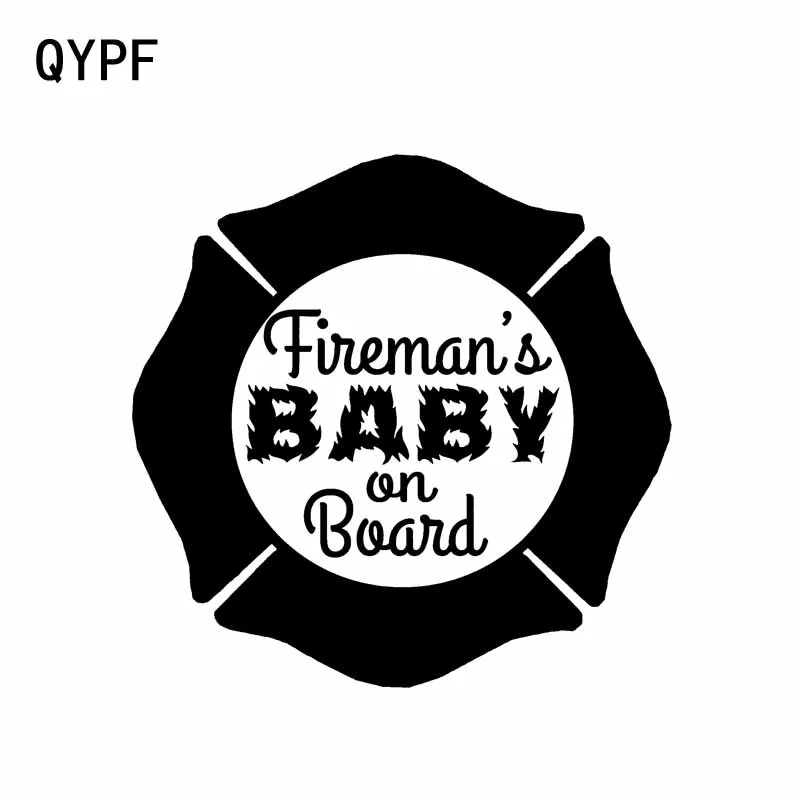 QYPF 15 2 см * Виниловая наклейка на борту пожарного ребенка для автомобиля черный