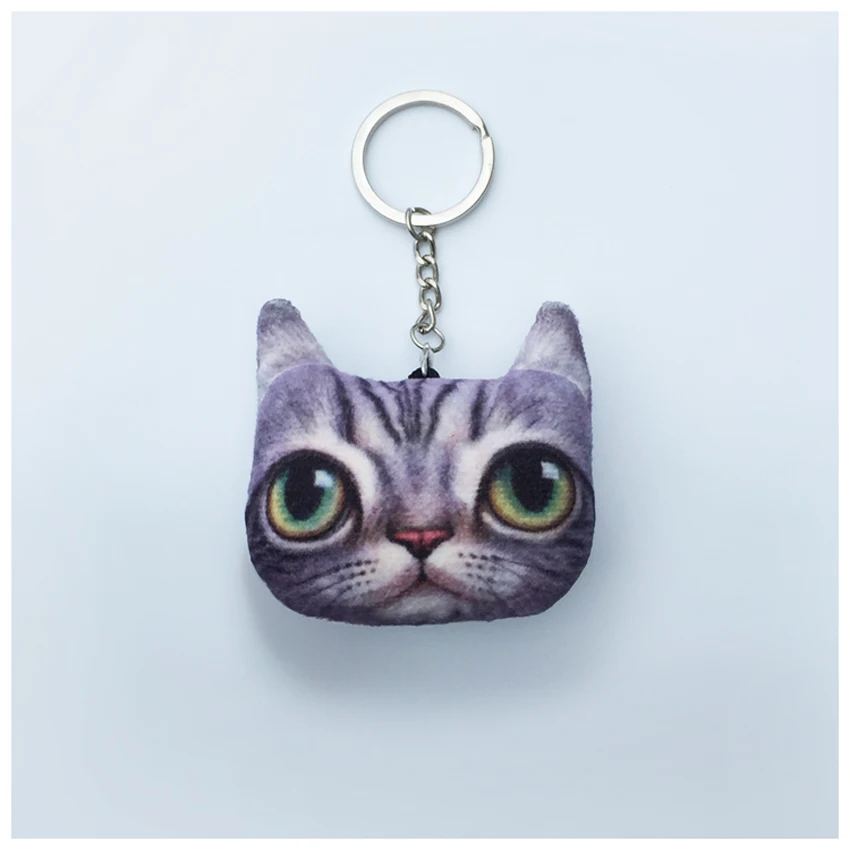Fashion Metal 3D Car Keychain Dog Cat Key Ring Pet Cute Chain For BMW Ford Toyota Nissan Honda Auto Styling Accessories | Автомобили и
