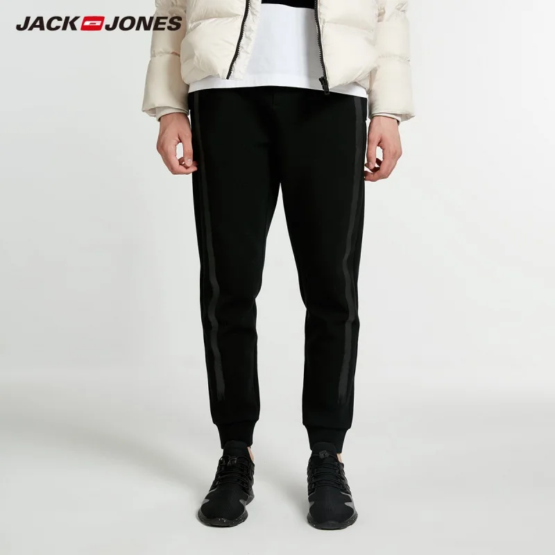 JackJones мужские хлопковые штаны для бега спортивные повседневные с завязкой