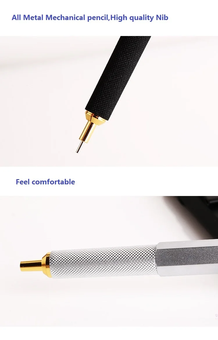 Rotring 800 0,5/0,7 мм металлический механический карандаш черный/серебристый автоматический карандаш для рисования пишущий карандаш