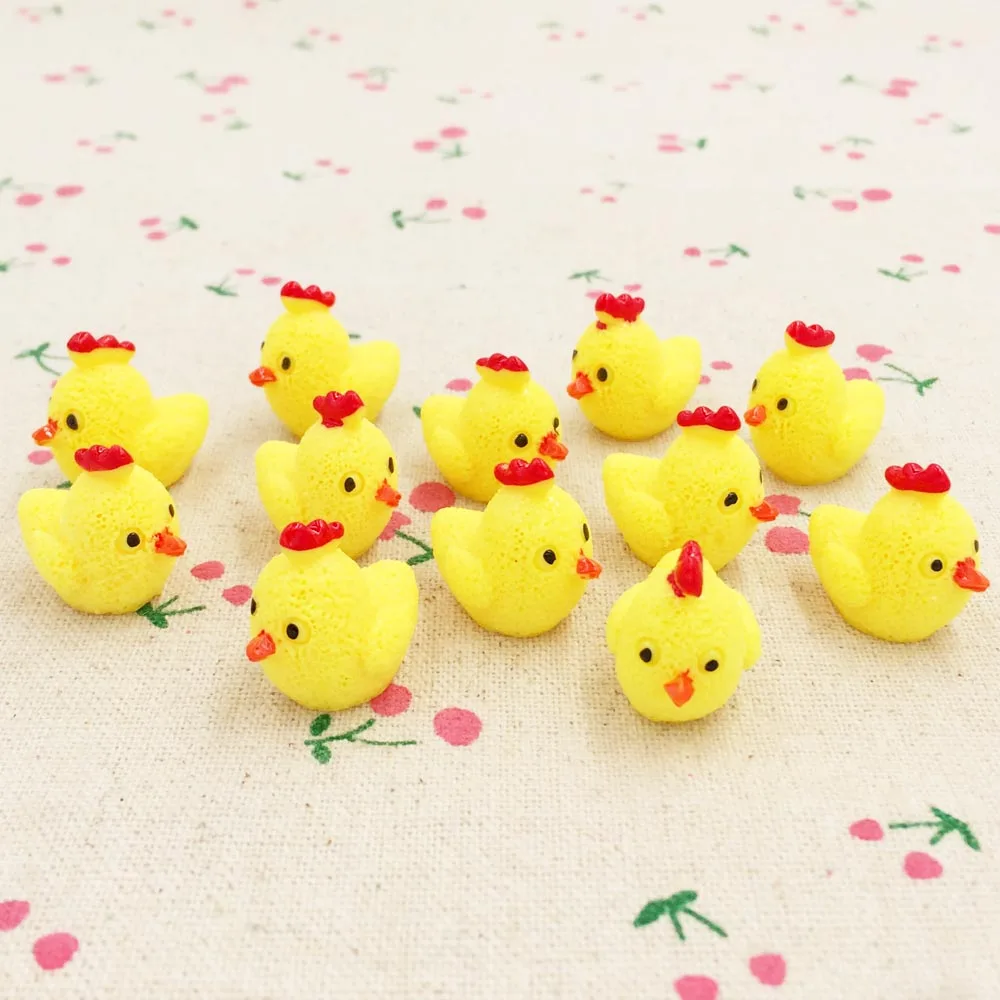 10 шт. 3D сказочные садовые украшения из смолы для курицы миниатюрные декор