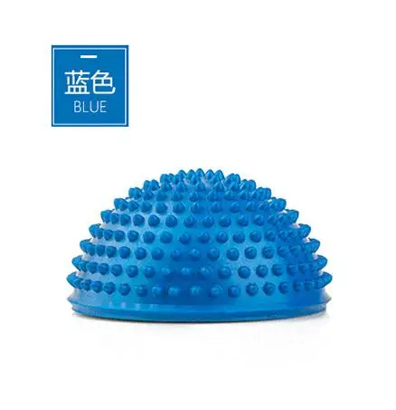 ПВХ надувные мячи для йоги массажные точки половина Fitball инструктор по упражнениям стабилизатор тренажерный зал фитнес, Пилатес фитбол - Цвет: Синий