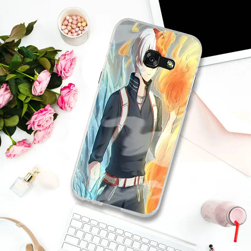 Todoroki Shoto My Hero Academia чехлы для телефонов Samsung Galaxy J3 J4 J5 J6 J7 J8 A3 A5 A7 2016 2017 2018 мягкие