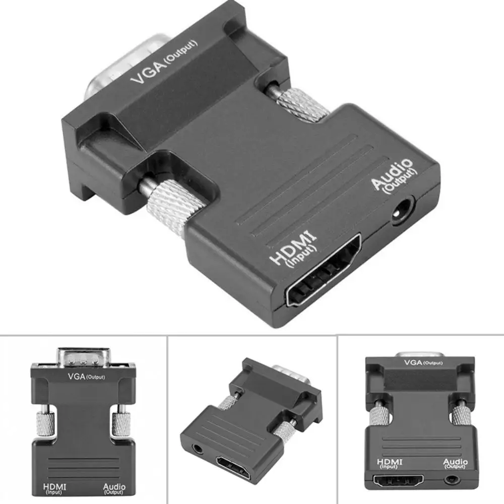 Переходник VGA папа HDMI Мама с аудиоадаптерами кабелями 1080P для HDTV монитора