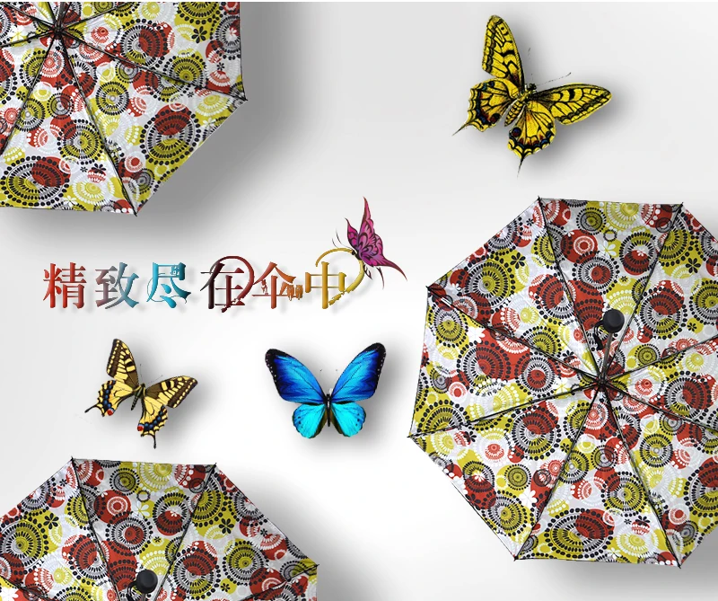 Прямая продажа с фабрики складной двухслойный черный зонтик от солнца покрытием изображения колесика