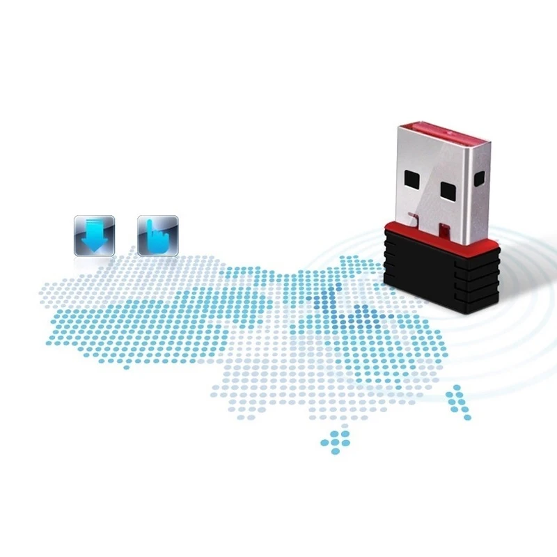 Мини ПК WiFi адаптер 150 м Wi Fi антенна с USB беспроводной компьютерной сетевой картой