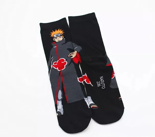 Мужские хлопковые носки всесезонные аниме calcetines Наруто модные хип-хоп забавные носки для женщин носки счастливые носки пара skarpetki