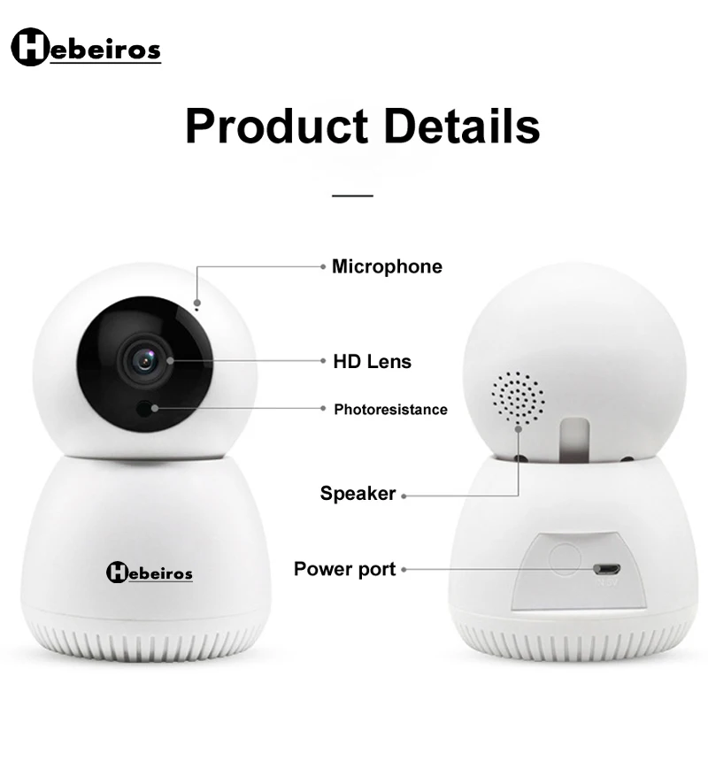 Hebeiros 1080 P Беспроводная ip-камера облачное хранилище человеческое Автоматическое
