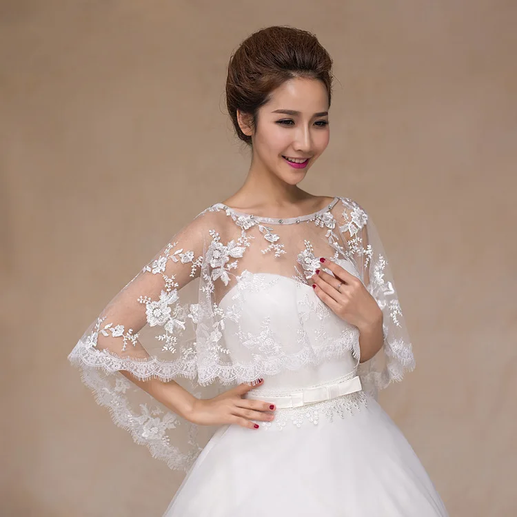 Цветочные Свадебные обертывания свадебное болеро 2018 женская накидка из бисера