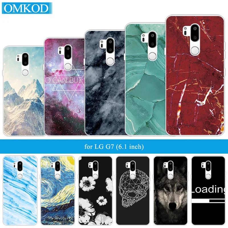 Силиконовые чехлы для Coque LG G7 задняя крышка 6 1 &quotМягкий Роскошный ТПУ мрамора Fundas