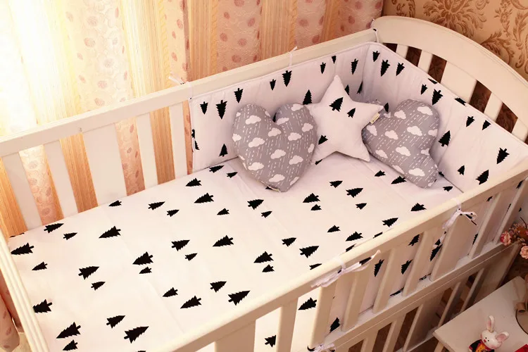 

Promotion! 6PCS Crib Bedding Set cuna colecho Baby Bedding crib bumper Baby Bed Set ,(bumpers+sheet+pillow cover)