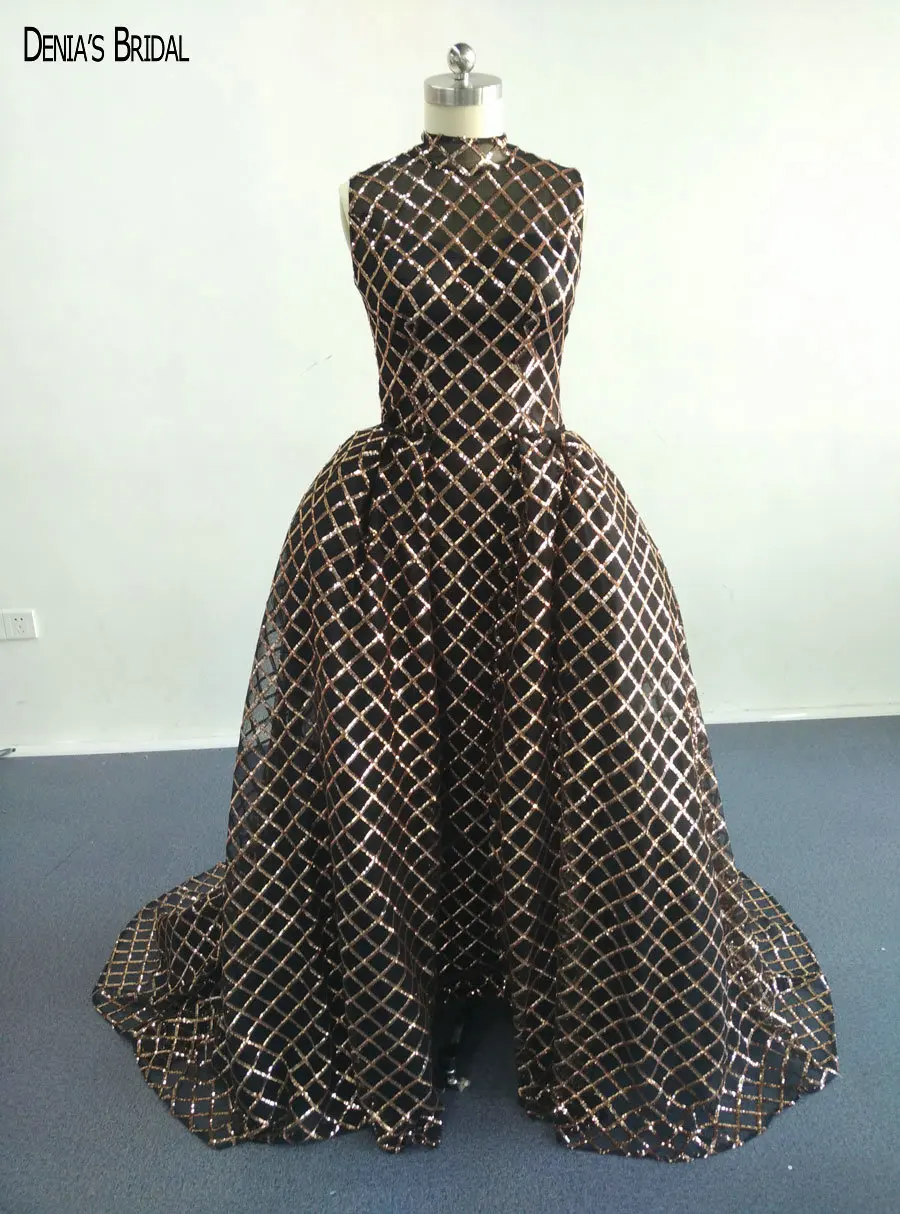 Вечерние платья русалки с высоким вырезом и блестками платье в пол без рукавов со