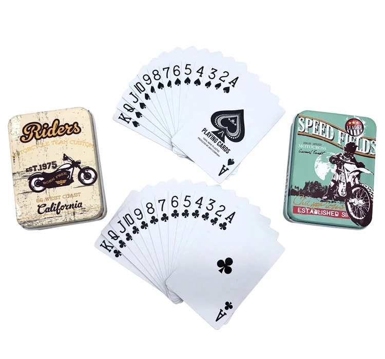 Новинка, высокое качество, жестяная коробка, ПВХ, Baccarat, Texas, Hold'em, покер, водонепроницаемый пластик, игральные карты, креативный узор, подарок, настольная игра