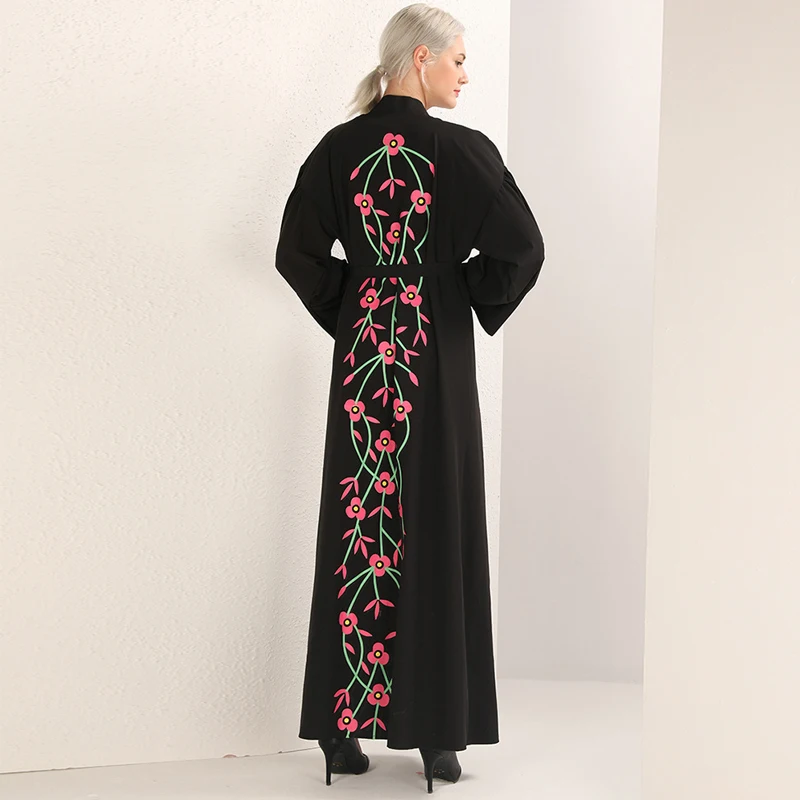 Кафтан для женщин черный кафтан Турция мусульманская одежда хиджаб