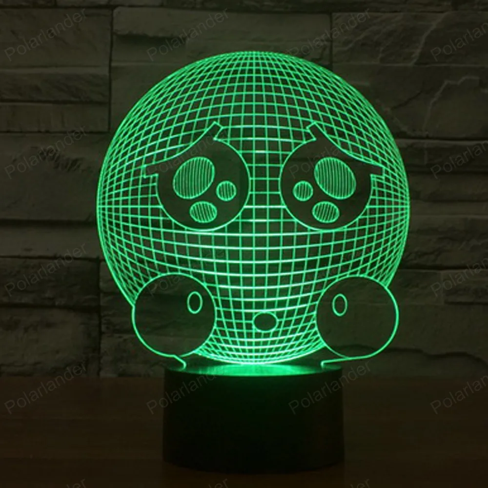 3D визуальный светодиодные фонари с сенсорный выключатель света 7 цветов Сменные