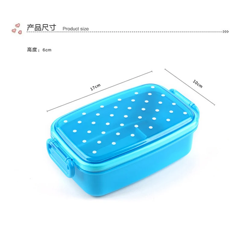 Портативный контейнер для еды в горошек Bento ланч-боксы для детей фрукты закуски Bento микроволновая печь Ланчбокс Прямая поставка