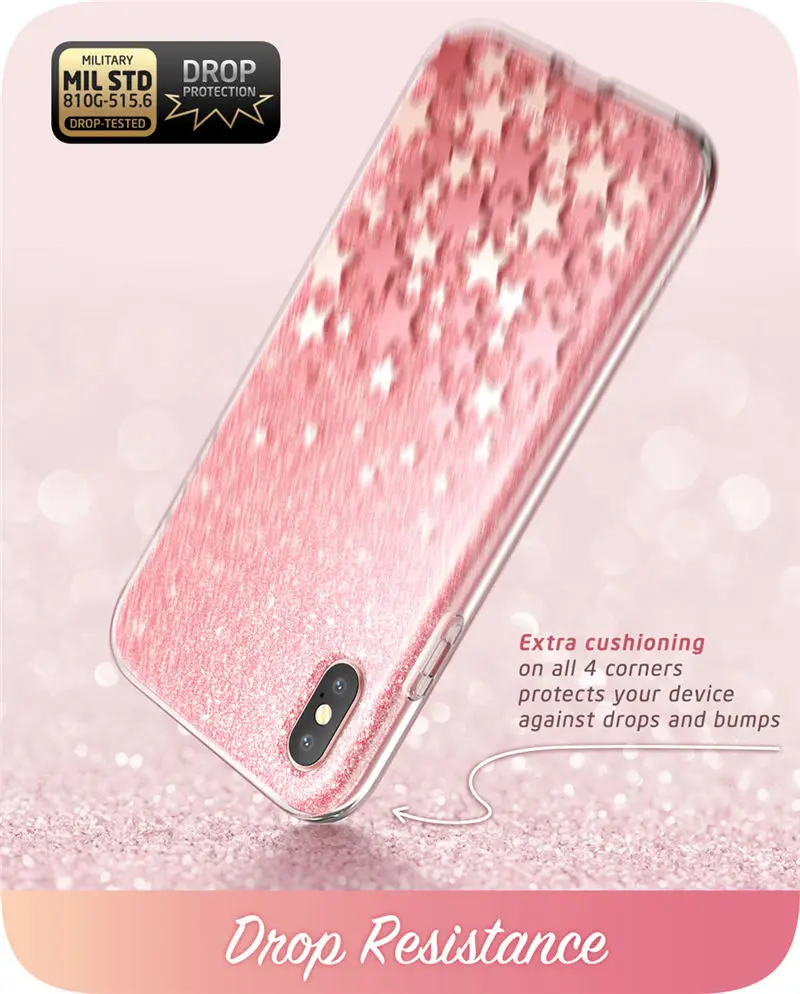 Чехол i-Blason для iPhone X Xs 5," Cosmo Series полный корпус блестящий Мраморный бампер чехол со встроенной защитой экрана