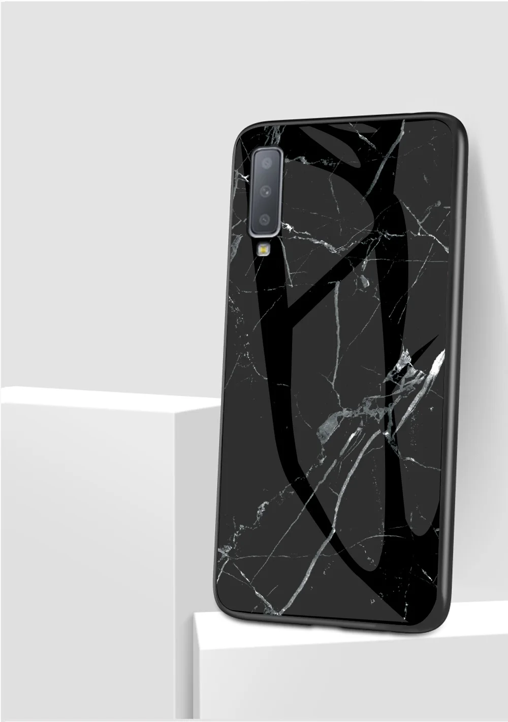 Для Samusng Galaxy S10E S10 S9 S8 J4 J6 Plus Note 9 8 M10 M20 мраморная защитная пленка из закаленного стекла класса люкс чехол для телефона для A7 A9 чехол Крышка