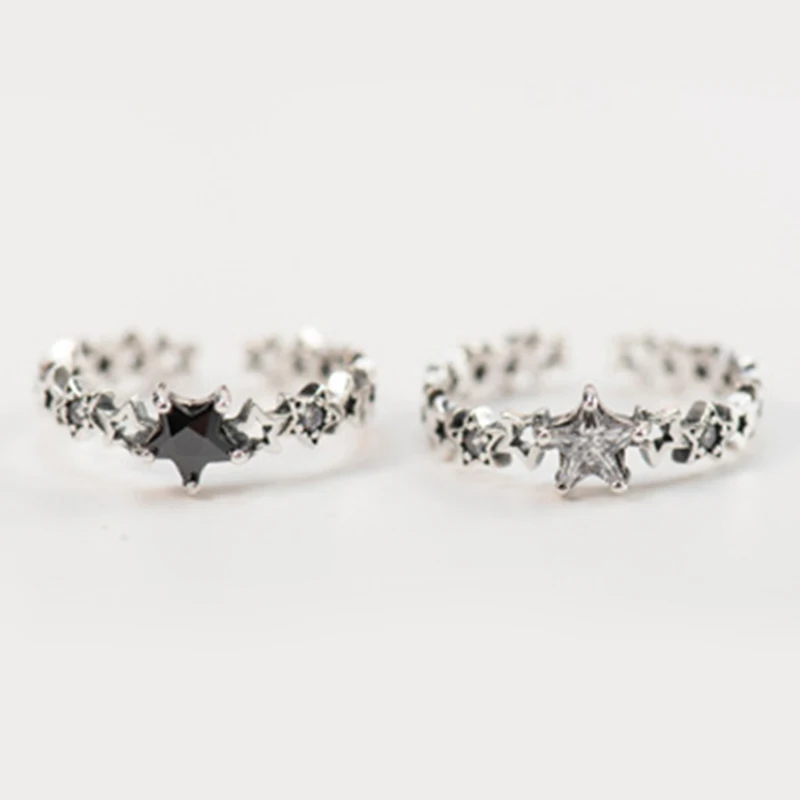Женское серебряное кольцо в виде звезды сердца|Кольца| |