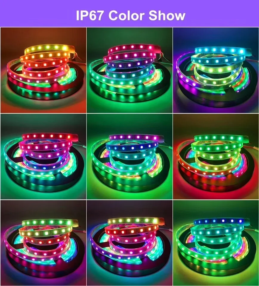 DC12V WS2811 5050 SMD RGB Strip Addressable 30/60leds/m Led Pixels External 1 ic control 3 Leds 5m/roll Outdoor Decoration strip | Освещение