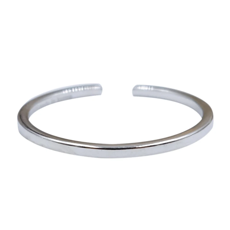 F.I.N.S Real 925 Sterling Silver Ring Minimalist Open Adjustable Ring Fashion Wedding Bands for Couples Fine Jewelry Female Ring