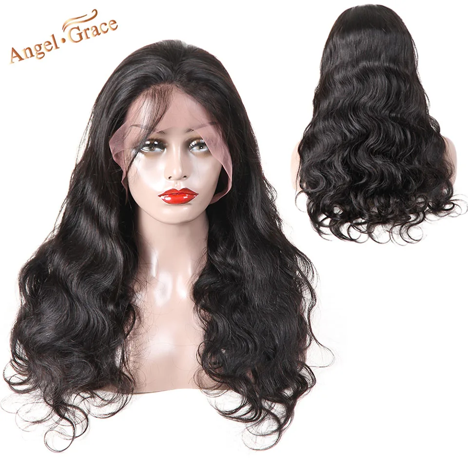 Peruvian Body Wave Lace Front Wig with Baby Hair 13x4 Lace Front Human Hair Wig for Black Women Angel Grace Remy Hair 8"-26"