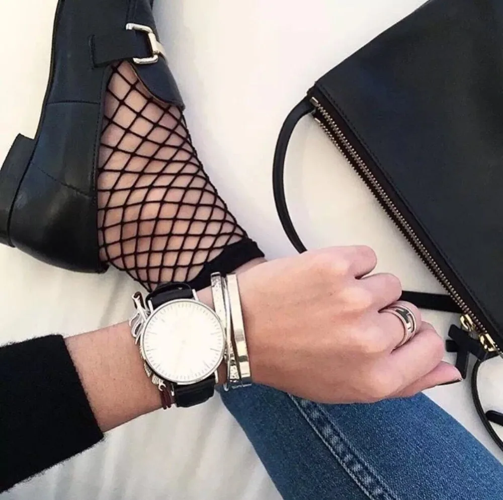 Вечерние ажурные сексуальные колготки женские сетчатые черные чулки Чулки для