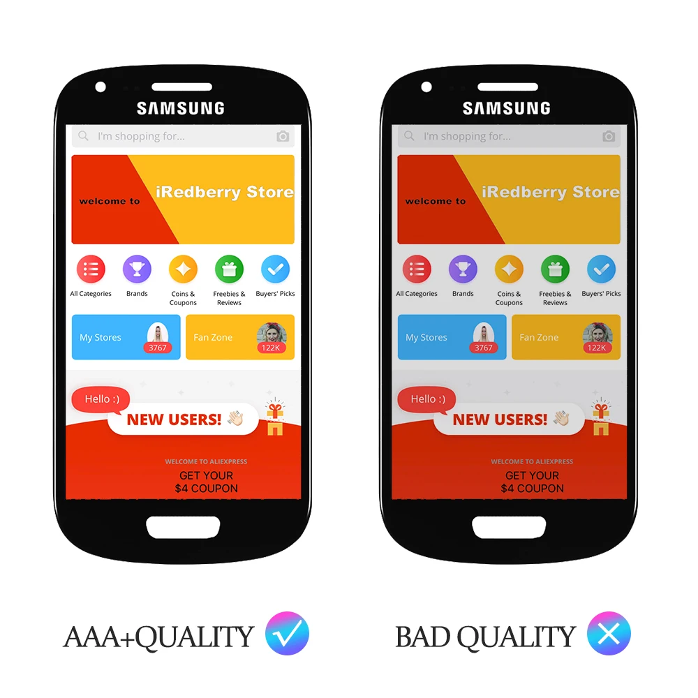 100% протестированный синий/белый ЖК-экран для Samsung Galaxy S3 Mini i8190 i8190N i8195 ЖК-дисплей и