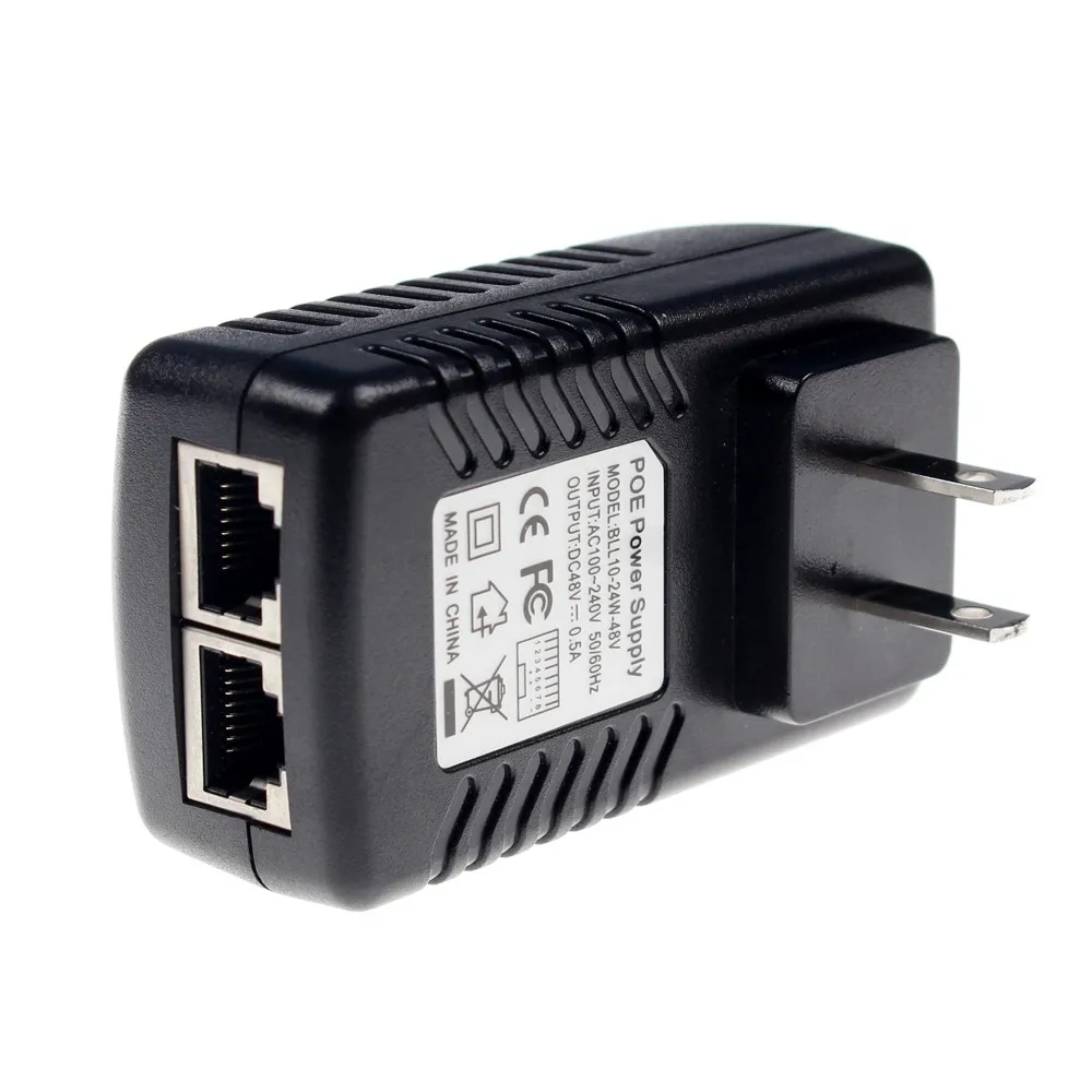 2 шт. 48В 500мА 0.5A 24 Вт POE инжектор Ethernet адаптер источник питания US AU EU UK вилка для ip