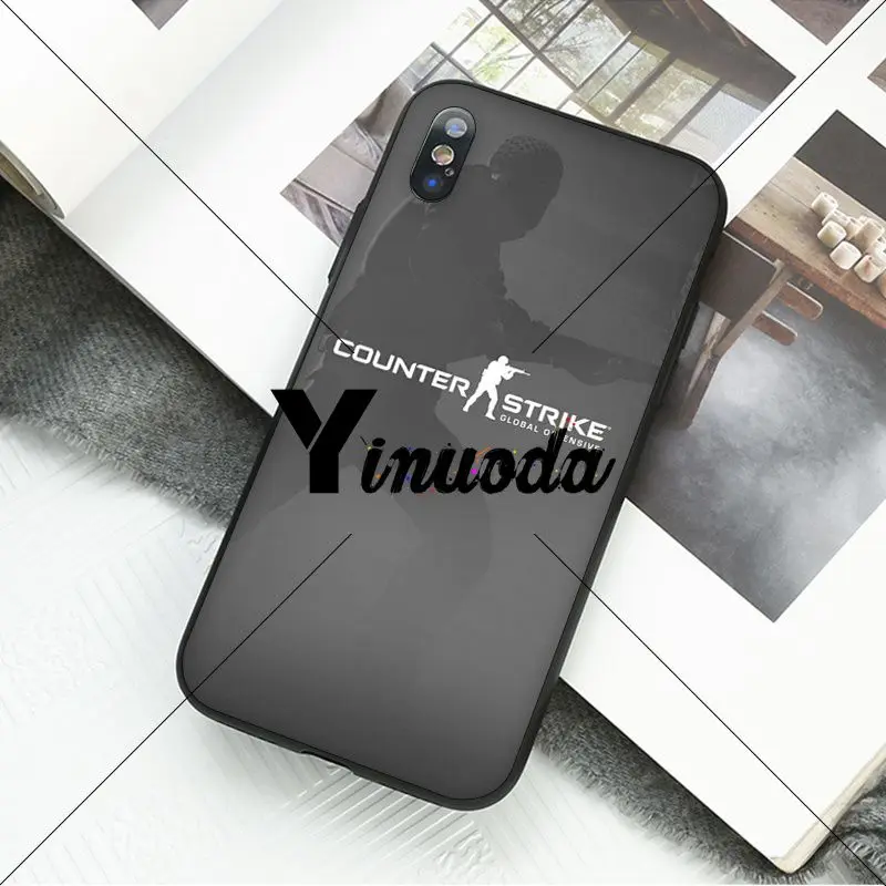 Yinuoda cs go gun game TPU Мягкий силиконовый чехол для телефона iPhone 6S 6plus 7 7plus 8 8Plus X Xs MAX 5 5S XR |