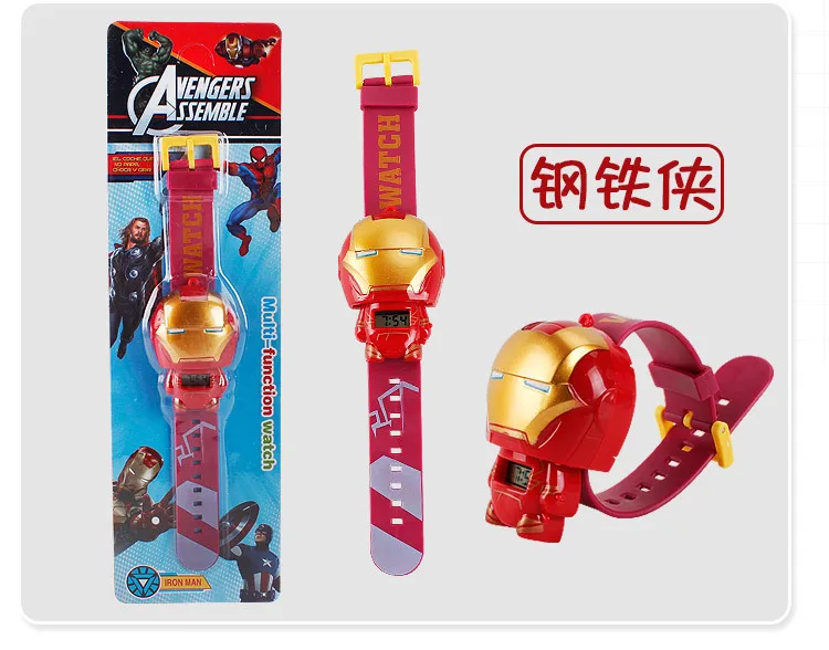 Новые 3D Мультяшные Супергерои Marvel, Железный человек, Капитан Америка, детские часы для мальчиков, студентов, милые детские часы, Рождественский подарок
