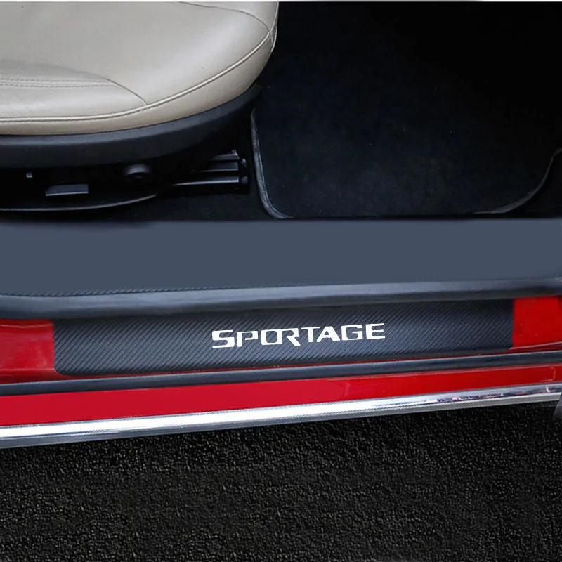 Для Kia Sportage Накладка на порог двери автомобильный Step Plate из углеродного волокна