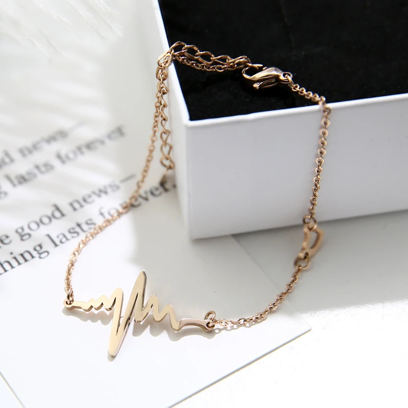 Браслет-цепочка YUN RUO из нержавеющей стали розовое золото нержавеющая сталь 316L 2017