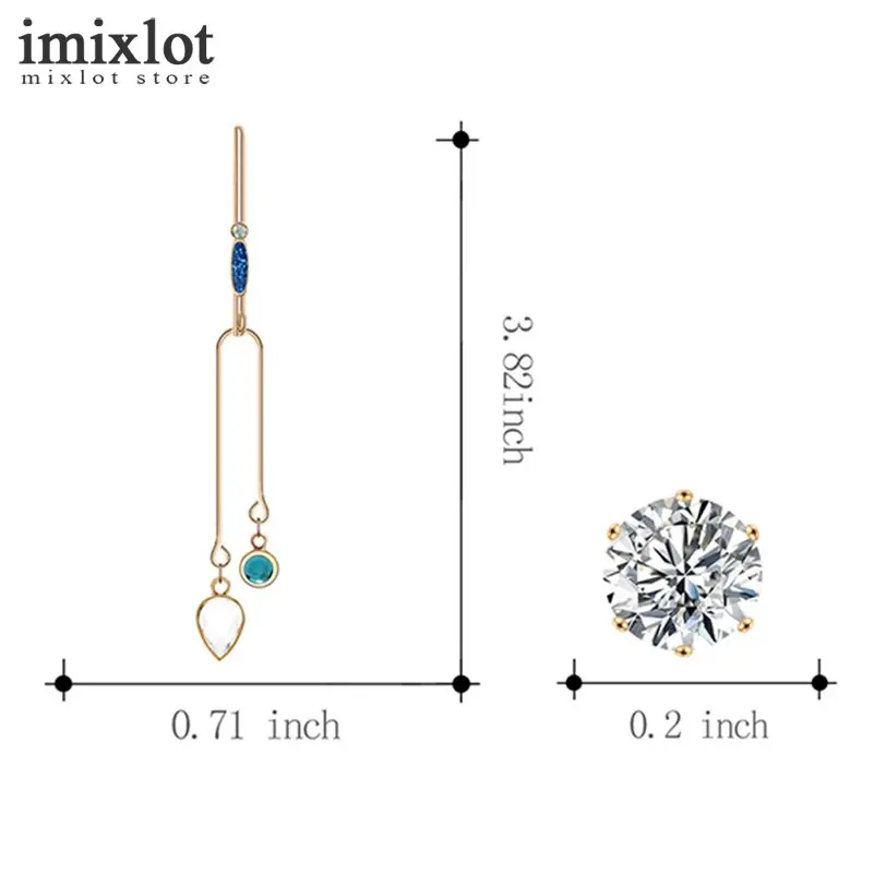 Imixlot 1 шт. Винтаж Панк золото-изделие с длинными кисточками Длинные Висячие серьги