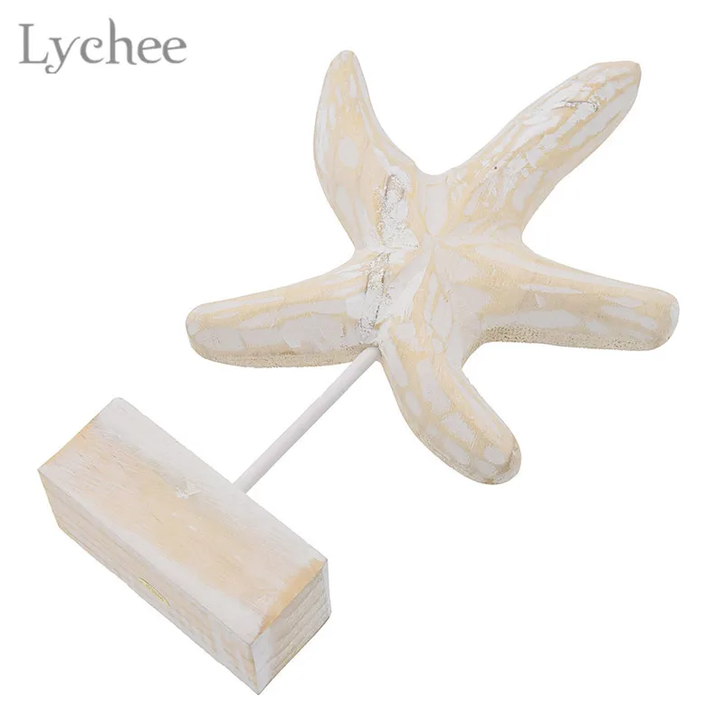 Деревянные фигурки Lychee Life в средиземноморском стиле морская звезда раковина