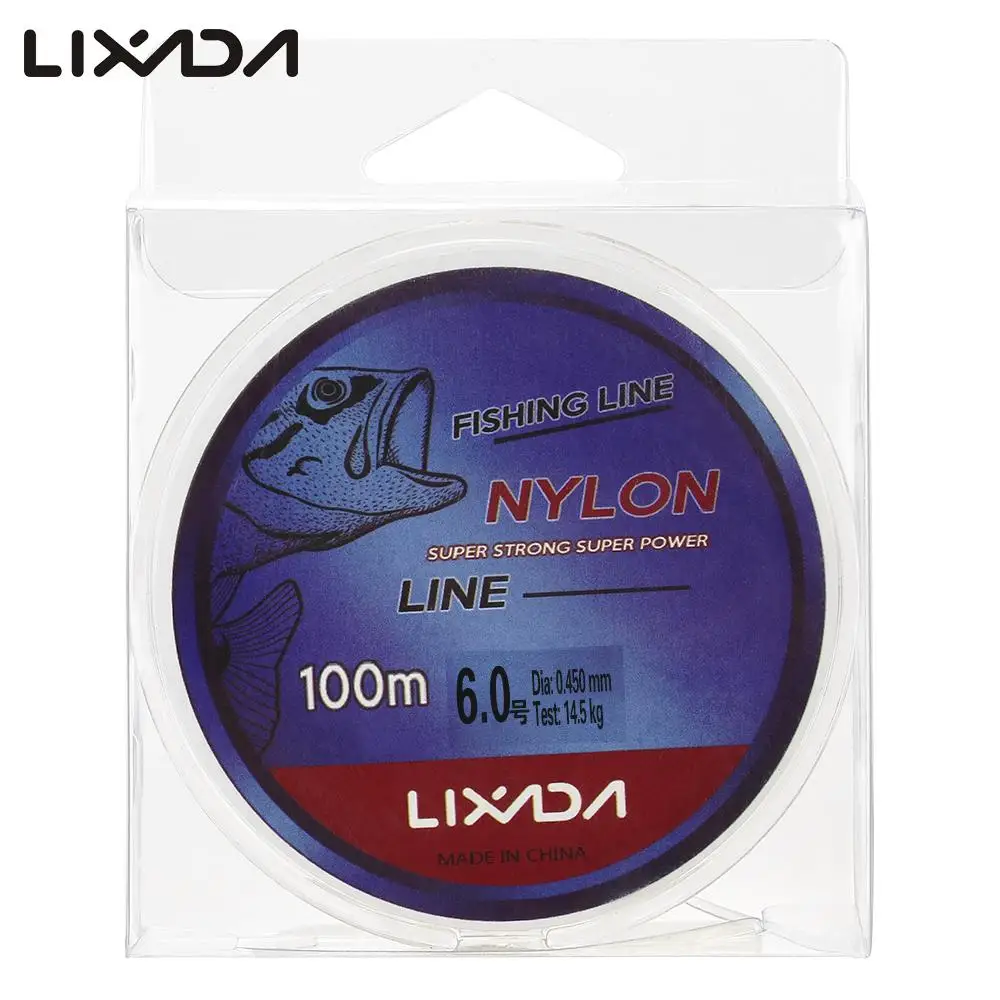 Lixada 100 м 109yds рыболовная леска чистая белая тонкая гладкое забрасывание для Пресноводной и морской рыбалки на