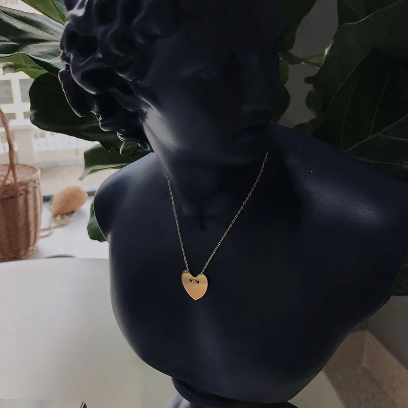 Peri'sbox Мода 925 стерлингового серебра Сердце ожерелье для женщин глаз кубическое ожерелье с фианитами Нежная любовь простые ювелирные изделия