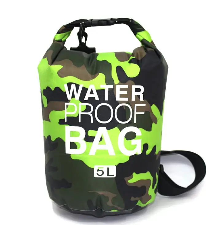 2L 5L 10L сумка для речной поход на открытом воздухе водонепроницаемая сумка для воды непромокаемая сумка из ПВХ сумка для плавания ming плавать непроницаемый водостойкий мешок - Цвет: Green 5L