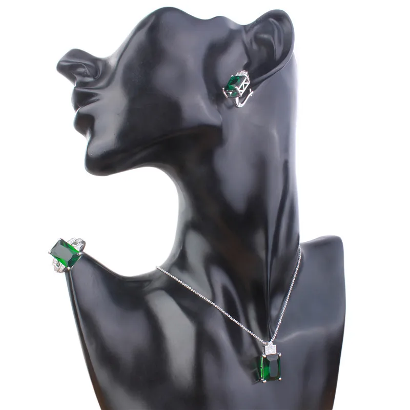 CC Jewelry модное женское колье из серебра 925 пробы набор украшений для женщин CZ