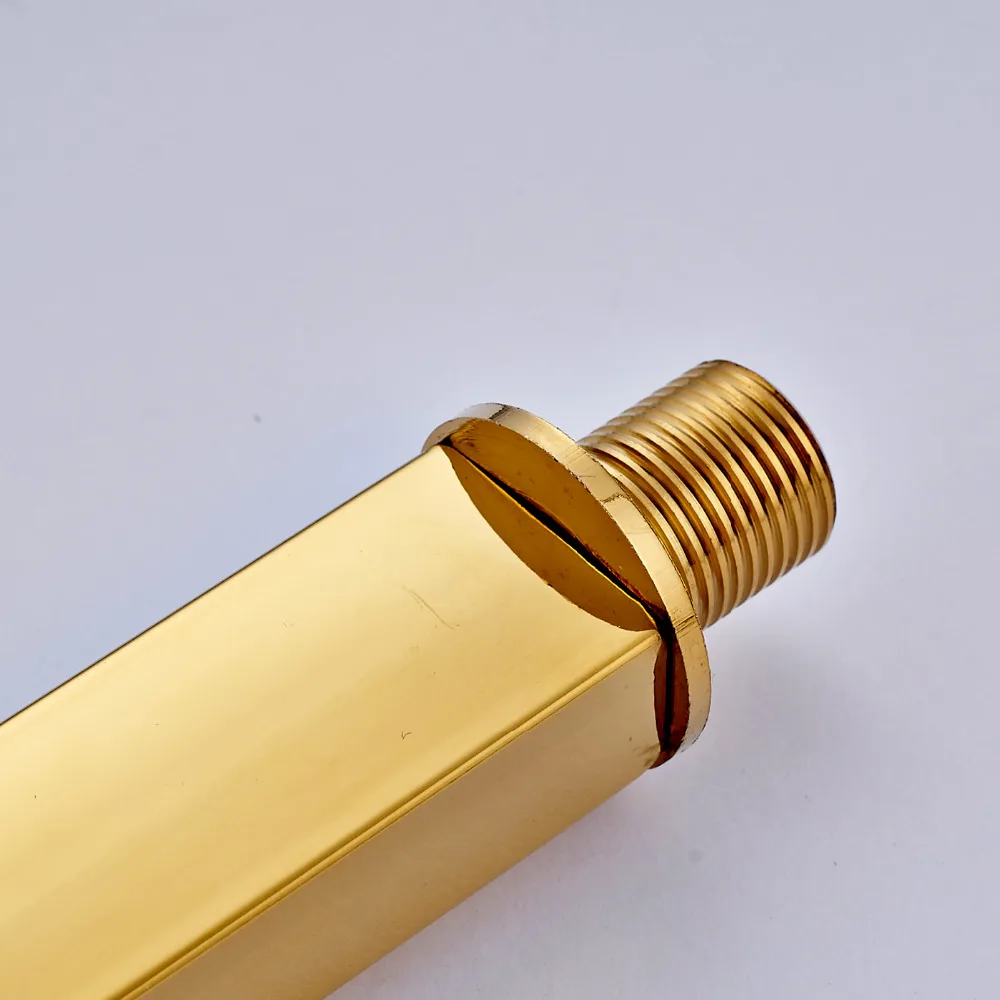 Бесплатная доставка Настенные Латунь Золотой душ Arm G1/2 фиксированного