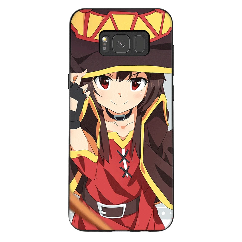 Силиконовый чехол для телефона samsung M10 M20 M30 M40 S6 S7 Edge S8 S9 S10 S10E Plus Note 8 9 KonoSuba Megumin Kono |