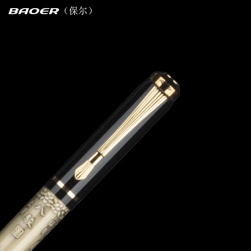 Baoer 507 перьевая ручка с гравировкой лошади бронзовая цветная чернильная среднего