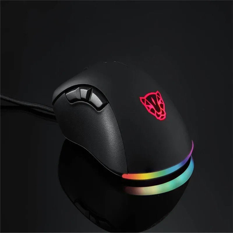 MOTOSPEED V100 RGB Проводная игровая мышь PAW3327 Оптический Эргономичный светильник 6200 dpi светодиодный оптический USB проводной Pro Gamer PC ноутбук