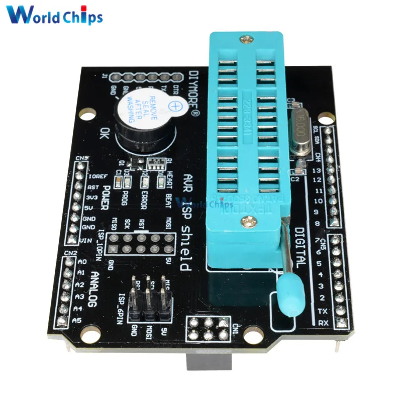 AVR ISP щит горящий загрузчик программист Atmega328P модуль загрузчика с зуммером и светодиодный индикатор для Arduino UNO R3