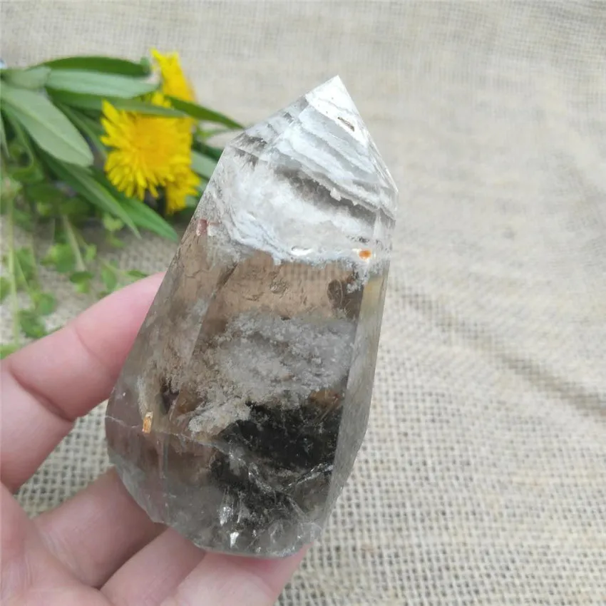 

Phantom Crystal Double Terminated Wand Ghost Quartz Point Garden Quartz Point Scenic Quartz Chakra Healing Meditation Crystal