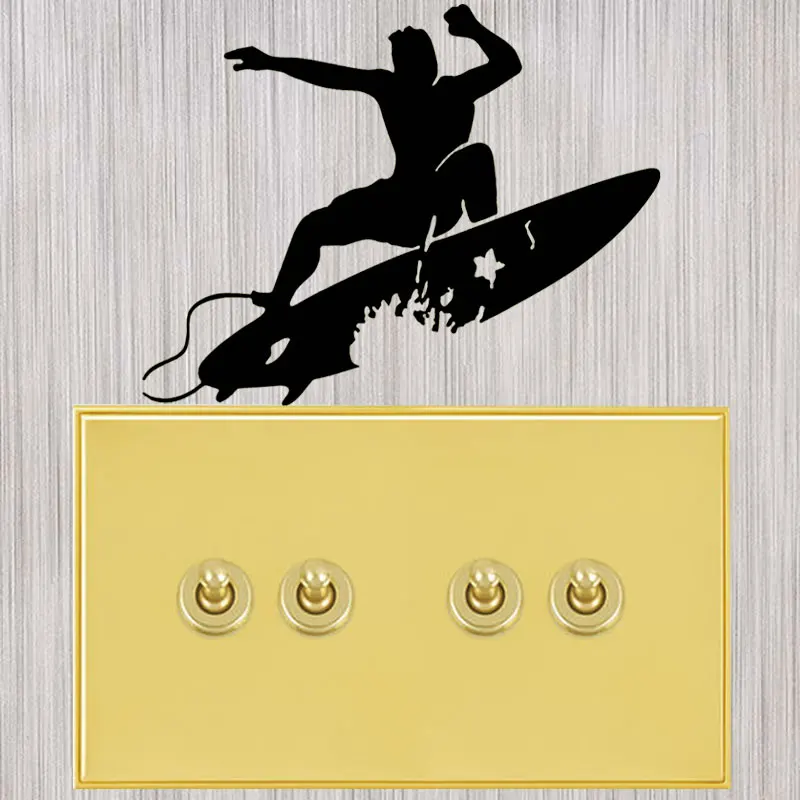 YJZT Surfboard Surf Removable Fashion Vinyl Wall Sticker Switch Decal Decor 8SS-2581 | Дом и сад