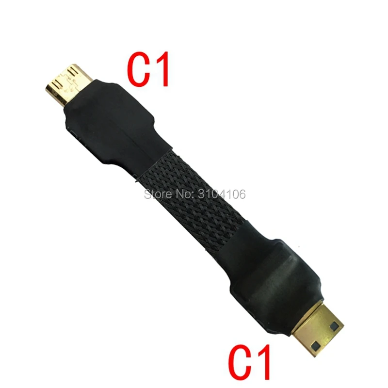 FPV Mini HDMI совместимый штекер к 2 0 Micro экранированный FPC плоский кабель для