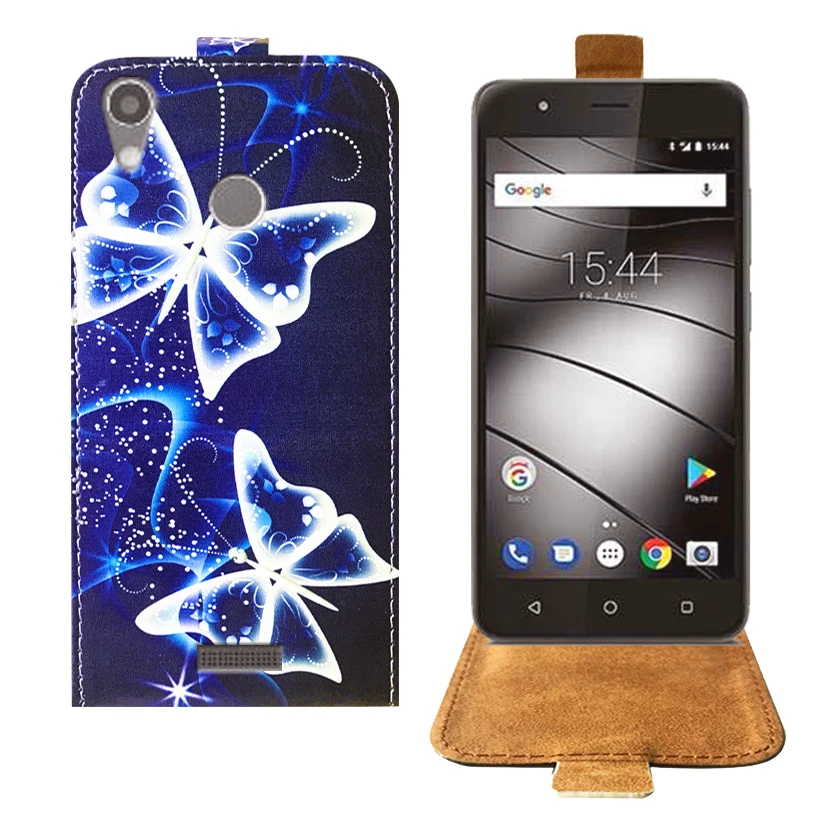 Лидер продаж мультфильм живопись искусственная кожа флип чехол для Gigaset GS170