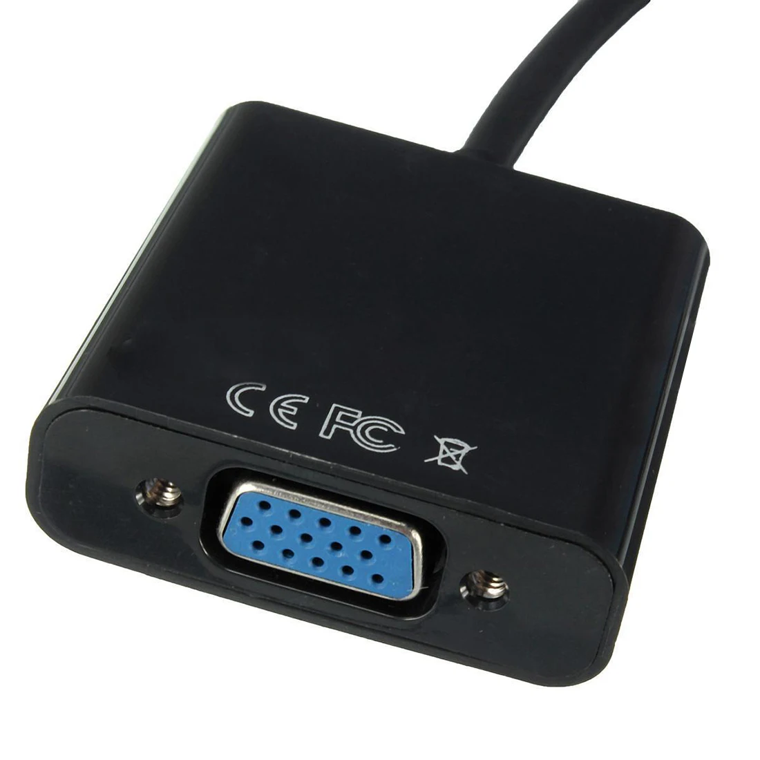 Порт дисплея DP папа VGA Женский адаптер Дисплей порт кабель конвертер Черный |